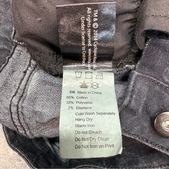 Iron Fist Misfits Jeans Womens 3 (26x30) Black Skinny Goth Punk Horror Skull - Picture 6 of 13